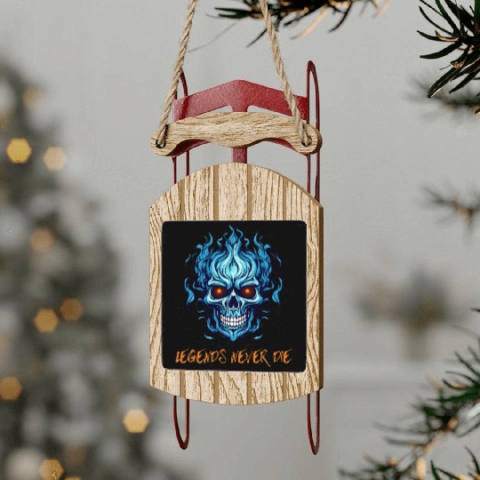 Legends never die Sled Ornaments