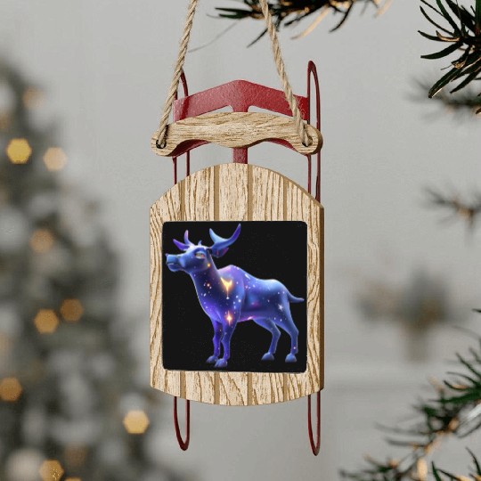 Galaxy Moose Sled Ornaments