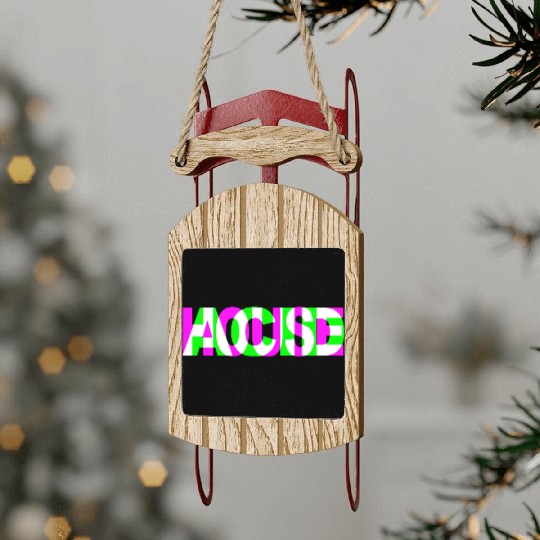 Acid House Techno Raver Sled Ornaments