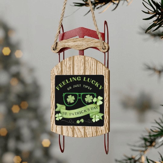 Feeling Lucky or Just Tipsy – St. Patrick’s Day Sled Ornaments
