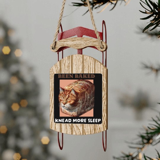 Sled Ornaments design generator with a cat shaped bread!!