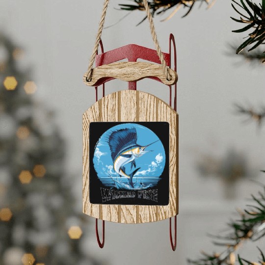 Wicked Fish Sailfish Adventure Ocean Breeze Sled Ornaments