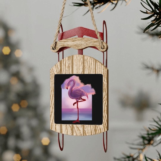 flamingo Sled Ornaments