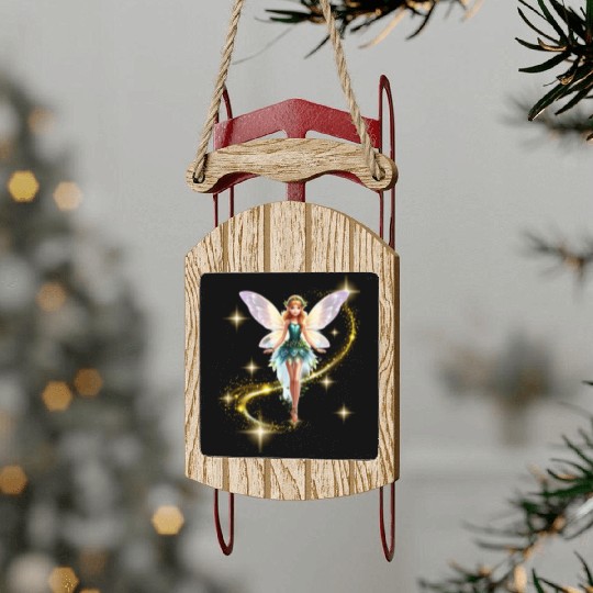 Twilight Fairy Glow Sled Ornaments