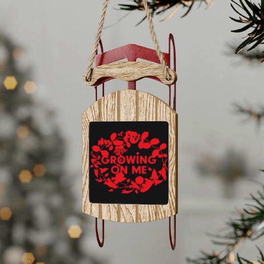Botanical Growth Statement Design Sled Ornaments
