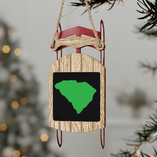 Raised On BBQ, Grits, and Sweet Tea South Carolina Sled Ornaments