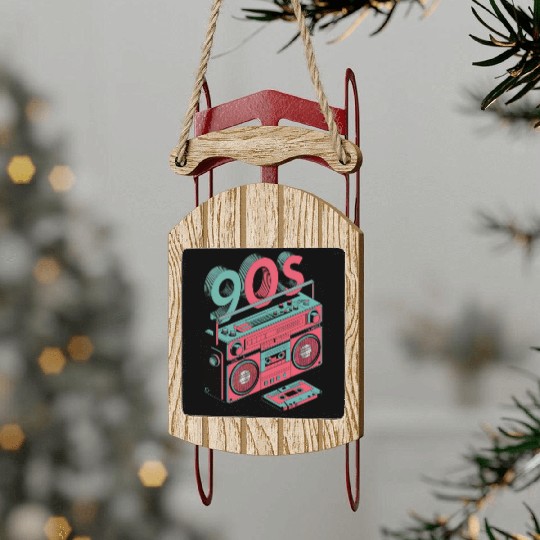 90s music Sled Ornaments