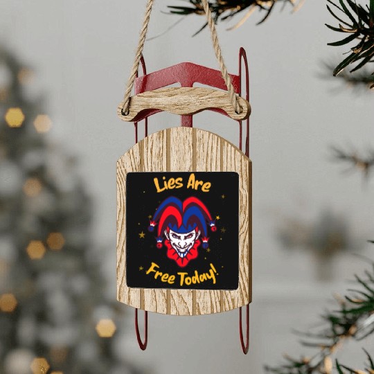 April 1st Prank Sled Ornaments Unisex Sled Ornaments | Fun Gift