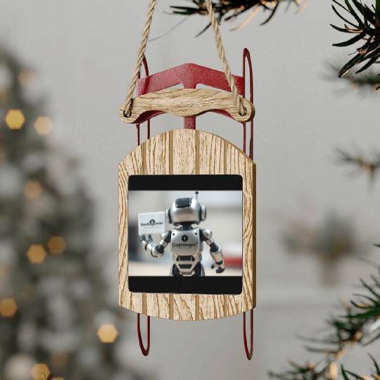 Rocketman Robot Sled Ornaments