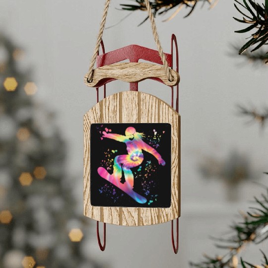 Snowboarder Snowboard Snowboarding Sled Ornaments