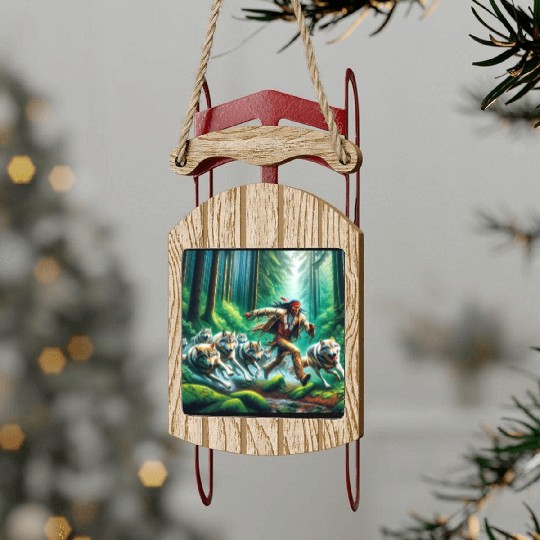 Native American Runner Sled Ornaments