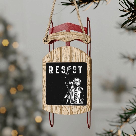 RESIST Bernie Sanders Freedom US National Service Sled Ornaments