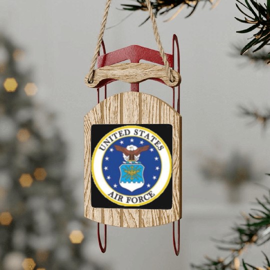 US Air Force 5 Sled Ornaments