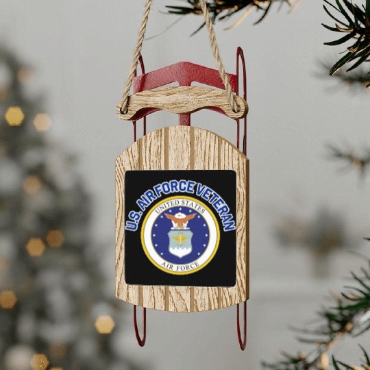 US Air Force 9 Sled Ornaments