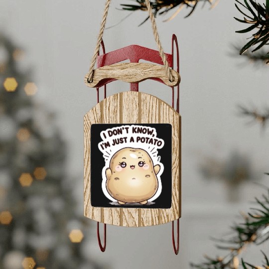 I don't know, I'm just a potato Sled Ornaments