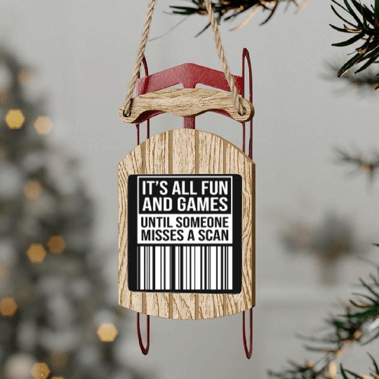 Postal Worker Mail Carrier Post Office Sled Ornaments