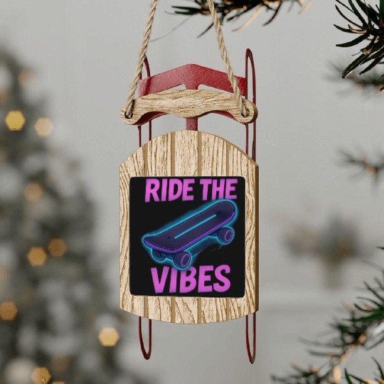 Neon Skate Vibes – Youth Streetwear Sled Ornaments