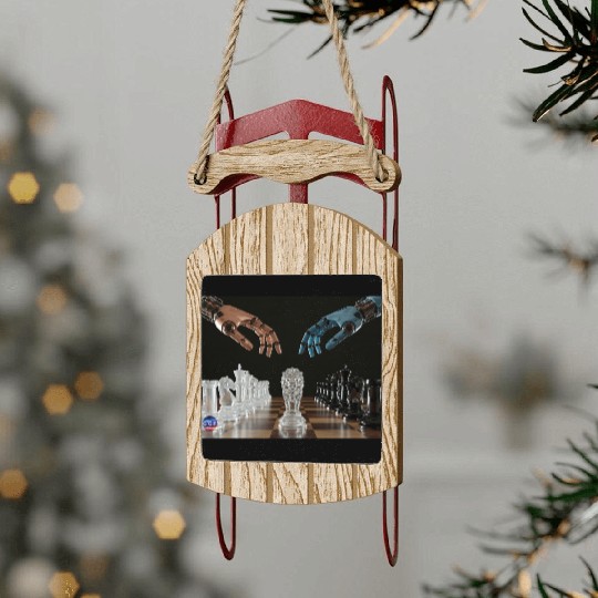 Crystal Robotic Chess Clash Sled Ornaments