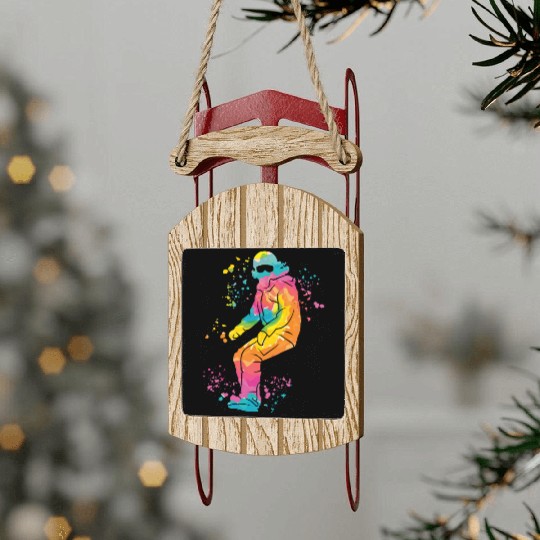Snowboarder Snowboard Snowboarding Sled Ornaments