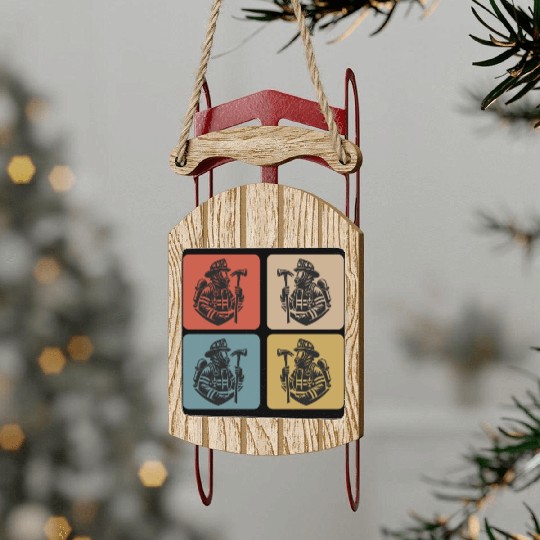 Fire Brigade - Heroes In Action Sled Ornaments