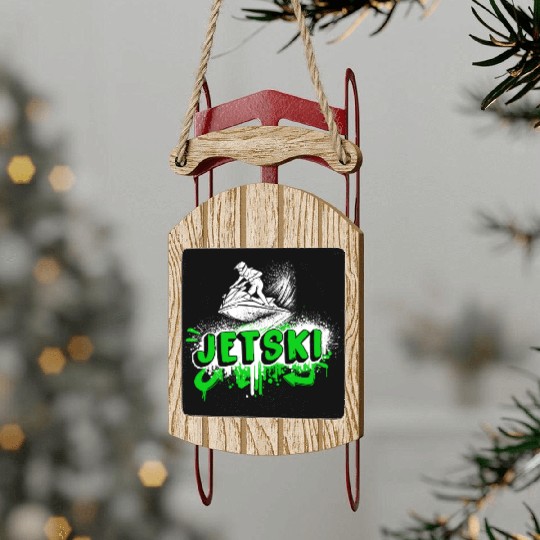 Jetski Graffiti - Splash And Ride Sled Ornaments