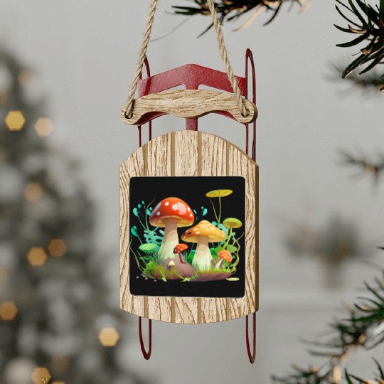 Funky Fungi – Nature’s Neon Wonder Sled Ornaments