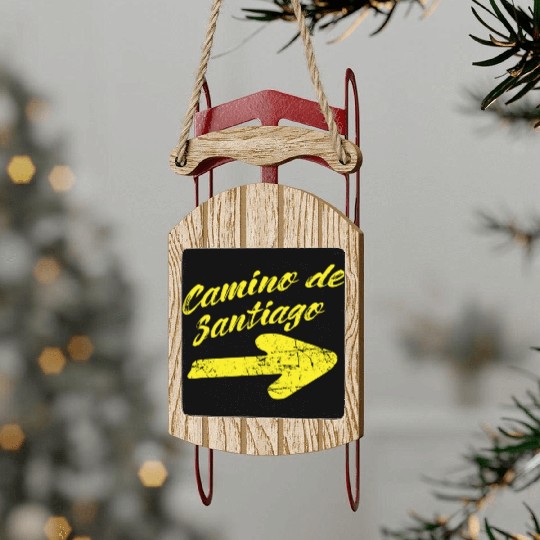 Way of St. James Camino de Santiago Sled Ornaments