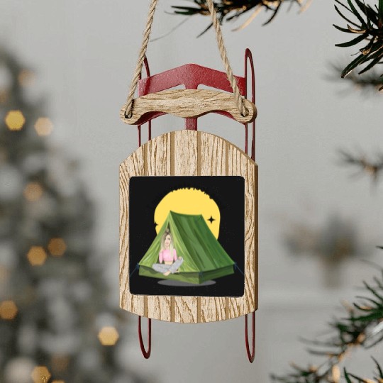 Camper Girl - I Make Tents Look Good Sled Ornaments