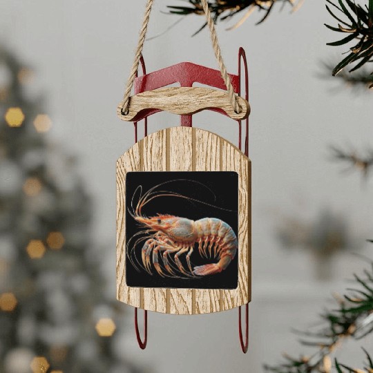 Ocean Elegance : The Grace of a Shrimp Sled Ornaments
