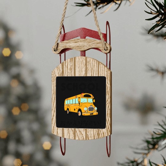 Welcome Back to School Bus Sled Ornaments