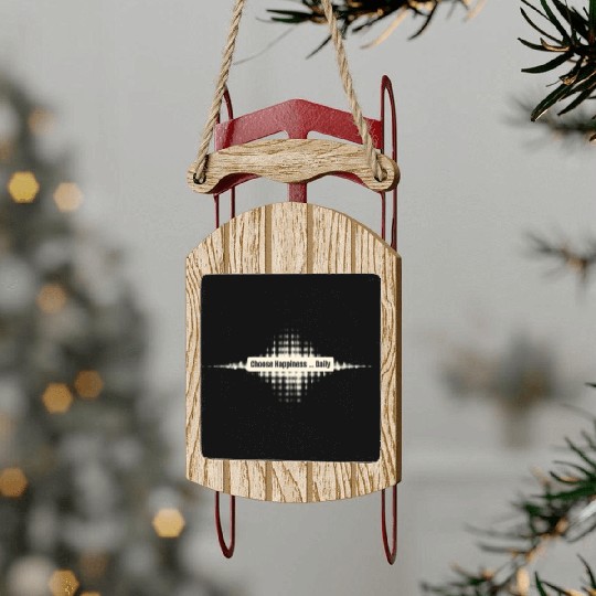 Choose Happiness Soundwave - Music Therapy Gift Sled Ornaments
