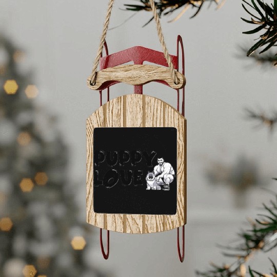 Puppy Love Sled Ornaments