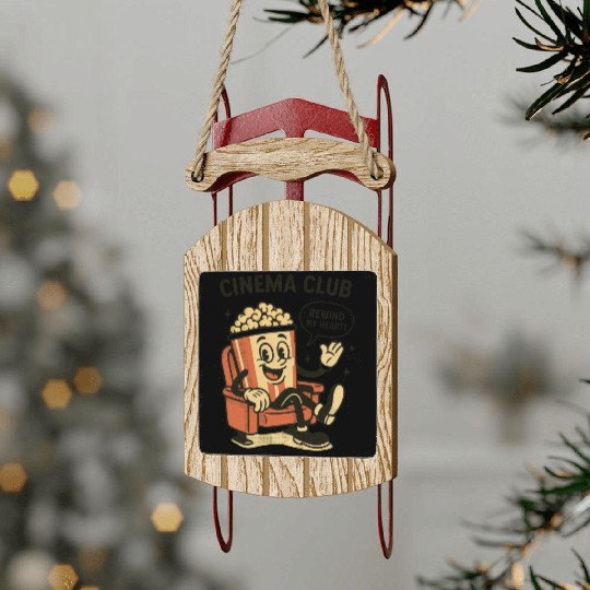 FUN POPCORN Sled Ornaments
