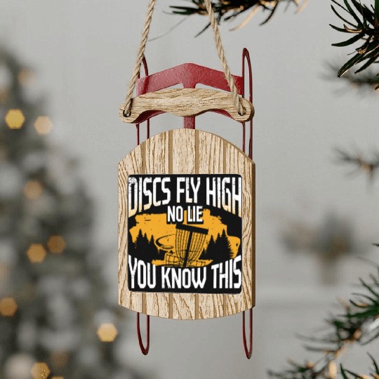 Disc Golf Ultimate Frisbee Discgolf Sled Ornaments
