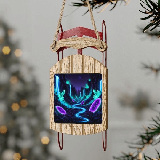 Bioluminescent Crystal Valley Sled Ornaments