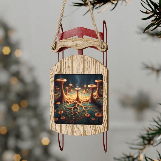 Fungi Forest Dream Sled Ornaments