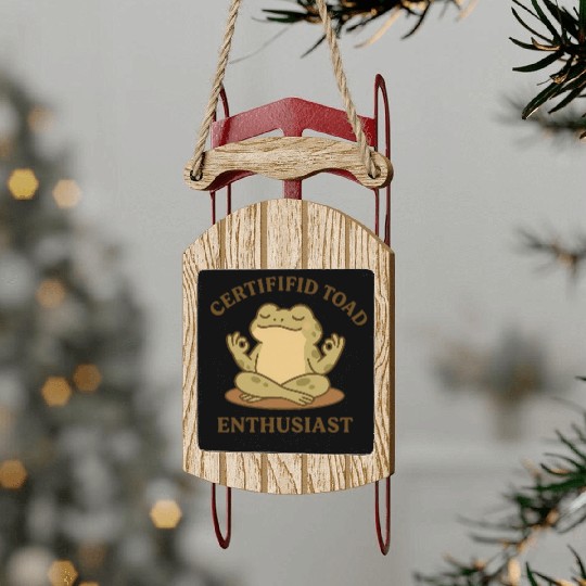 Certififid Toad Enthusiast Sled Ornaments