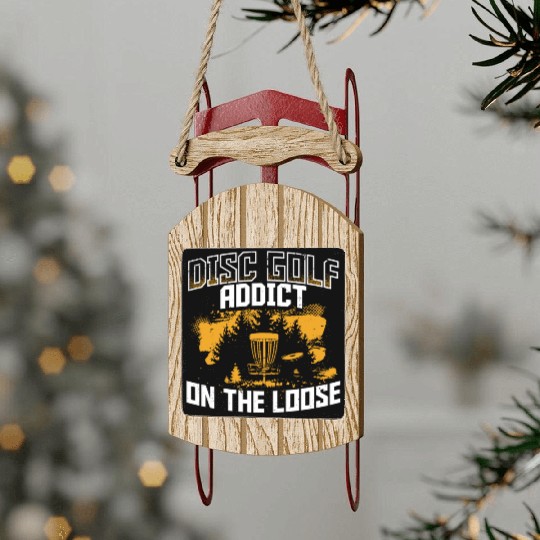 Disc Golf Ultimate Frisbee Sled Ornaments