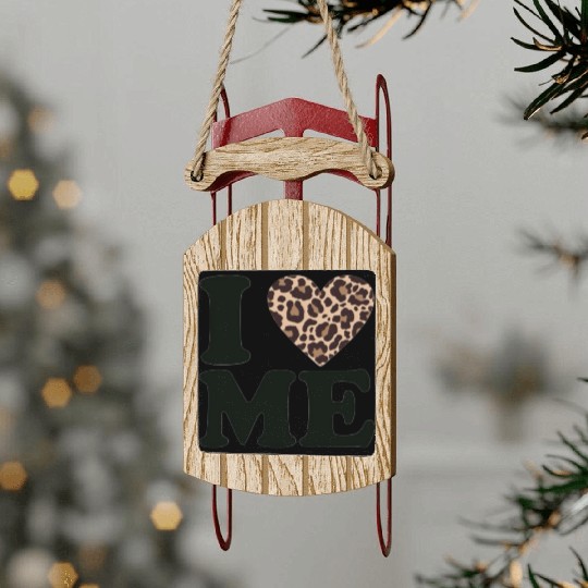 Love Yourself! I Love Me Sled Ornaments
