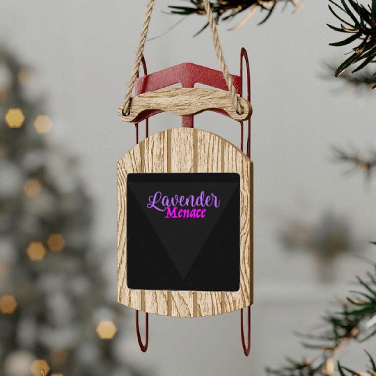 Lavender Menace Black Triangle Sled Ornaments