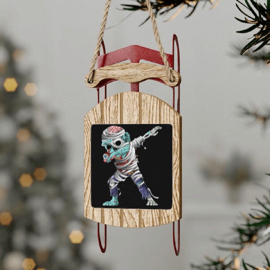 Dabbing Mummy Zombie Halloween Costume Zombie Dab Sled Ornaments