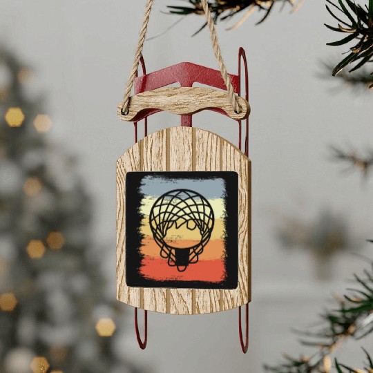 Vintage Basketball Hoop Sled Ornaments