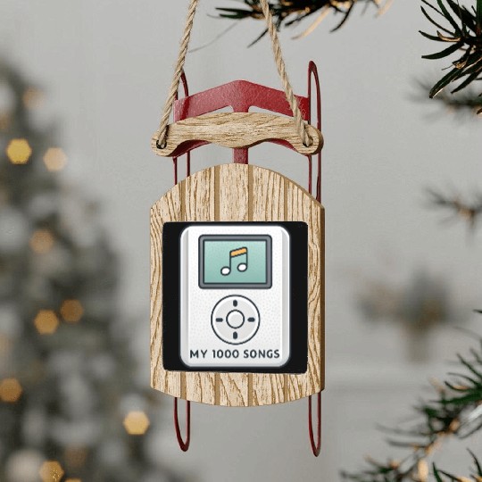 My 1000 Songs MP3 Player Retro 2000s Y2K Sled Ornaments