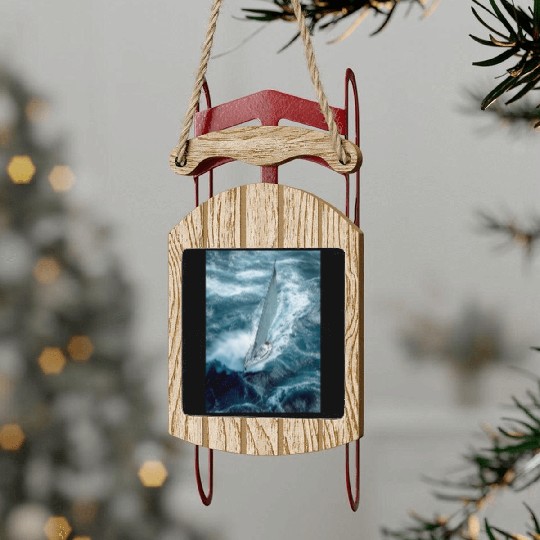 Fearless Voyage in Turbulent Waters Sled Ornaments
