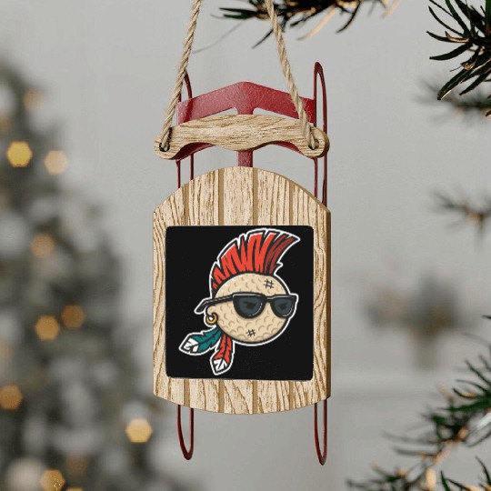 Punk Rock Golf Style Sled Ornaments