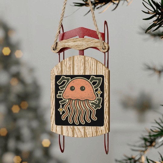 Kawaii Jellyfish Japanese Sled Ornaments