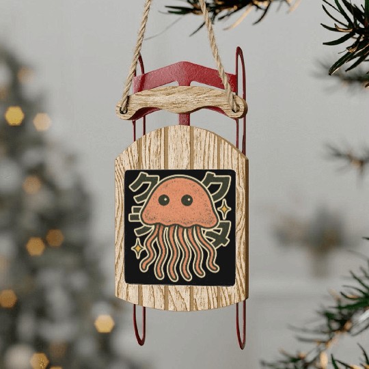 Kawaii Jellyfish Japanese Sled Ornaments