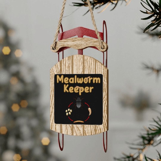 Mealworms Farm Tenebrio molitor Insect Lover Sled Ornaments