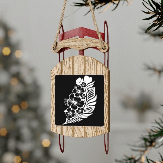 Tropical Floral Pattern for Summer Wear Sled Ornaments