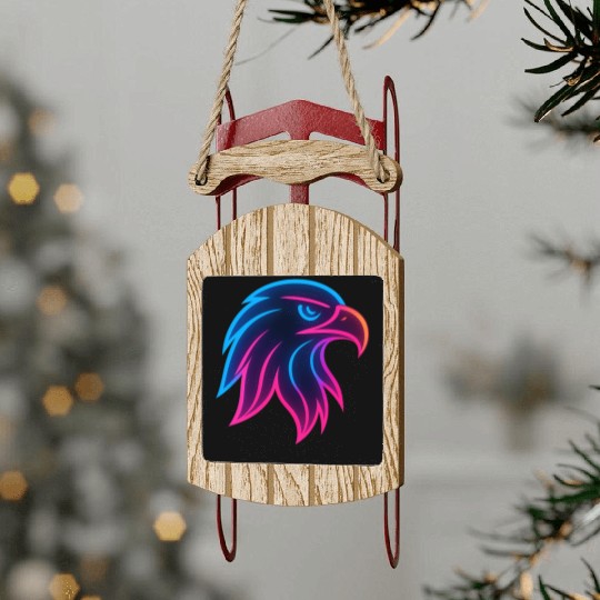 "Neon Eagle – Bold & Fierce" Sled Ornaments